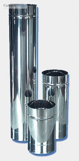 Труба дымоходная нержавейка AISI 321 толщина 0.8 Ø180 0.3 метра